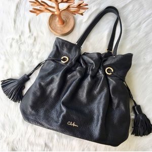 Cole Hann black leather shoulder bag